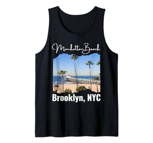 Manhattan Beach Brooklyn New York City Souvenir Damen Herren Tank Top von NYC Beach Designs New York Pride Born in NYC Kids