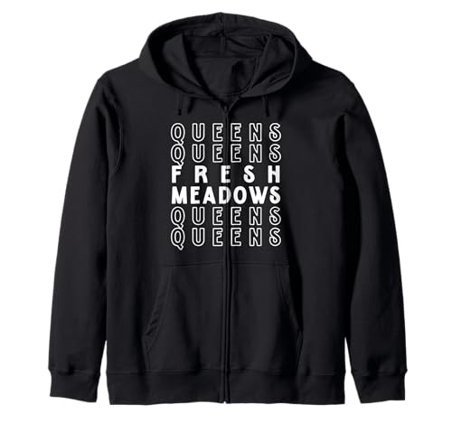 Fresh Meadows Queens NYC Geeignet für Männer und Frauen. Kapuzenjacke von NYC Borough Pride Products