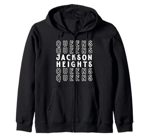 Jackson Heights Queens NYC Geeignet für Männer und Frauen. Kapuzenjacke Jackson Heights Queens NYC Geeignet für Männer und Frauen. Kapuzenjacke von NYC Borough Pride Products