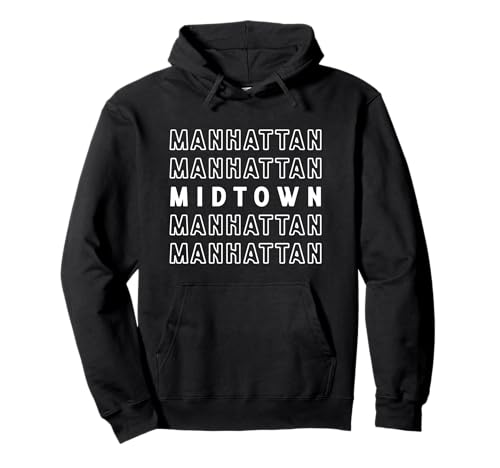 Midtown Manhattan NYC Geeignet für Männer und Frauen. Pullover Hoodie Midtown Manhattan NYC Geeignet für Männer und Frauen. Pullover Hoodie von NYC Borough Pride Products