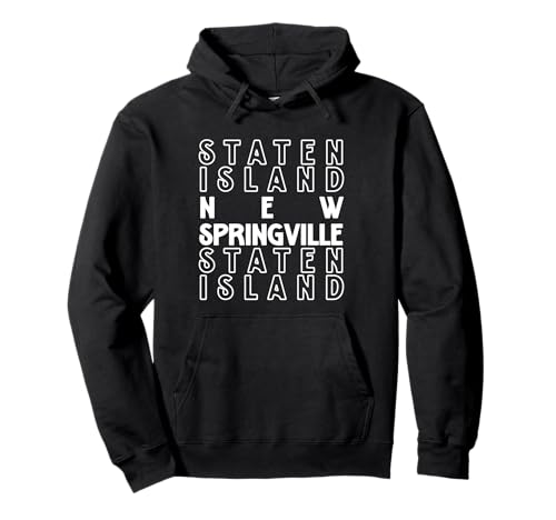 Springville Staten Island NYC geeignet für Männer und Frauen. Pullover Hoodie Springville Staten Island NYC geeignet für Männer und Frauen. Pullover Hoodie von NYC Borough Pride Products