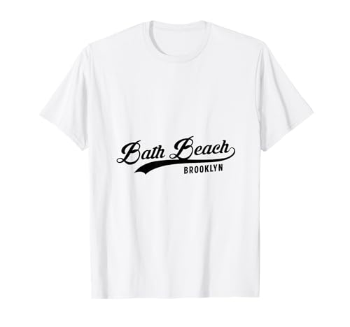 Bath Beach Brooklyn NYC für Männer und Frauen. T-Shirt von NYC Borough Script Pride Products