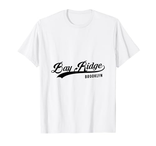 Bay Ridge Brooklyn NYC für Männer und Frauen. T-Shirt von NYC Borough Script Pride Products