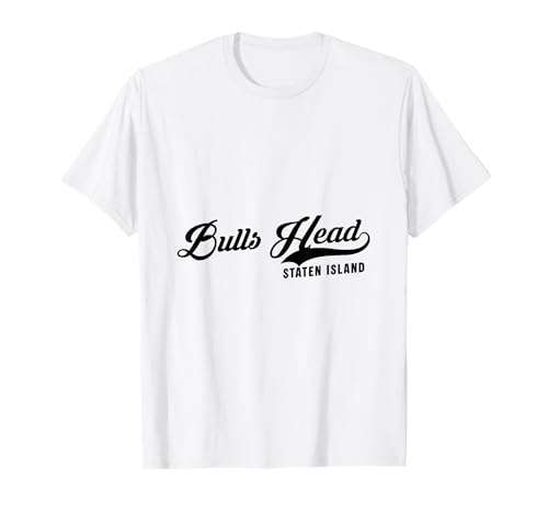 Bulls Head Staten Island NYC für Männer und Frauen. T-Shirt von NYC Borough Script Pride Products