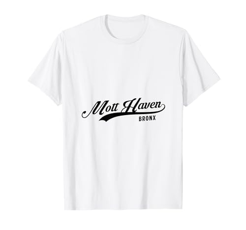 Mott Haven Bronx NYC für Männer und Frauen. T-Shirt von NYC Borough Script Pride Products