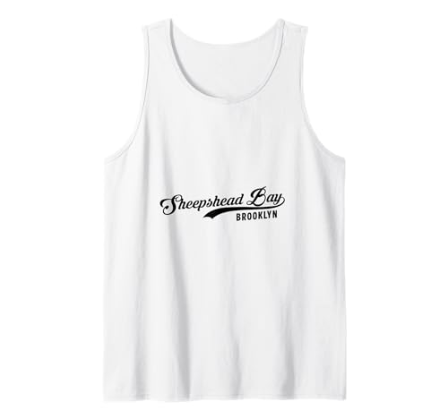 Sheepshead Bay Brooklyn NYC für Männer und Frauen. Tank Top von NYC Borough Script Pride Products