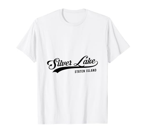 Silver Lake Staten Island NYC für Männer und Frauen. T-Shirt von NYC Borough Script Pride Products