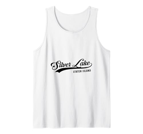 Silver Lake Staten Island NYC für Männer und Frauen. Tank Top von NYC Borough Script Pride Products