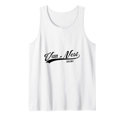 Van Nest Bronx NYC für Männer und Frauen. Tank Top von NYC Borough Script Pride Products