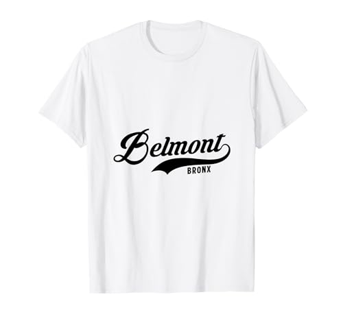 Belmont Bronx NYC Script geeignet für Männer und Frauen. T-Shirt von NYC Borough Script Products
