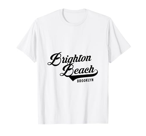 Brighton Beach Brooklyn Script Geeignet für Männer und Frauen. T-Shirt von NYC Borough Script Products
