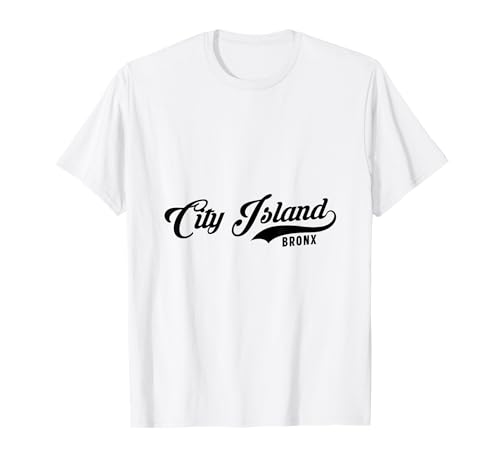 City Island Bronx NYC Script geeignet für Männer und Frauen. T-Shirt von NYC Borough Script Products