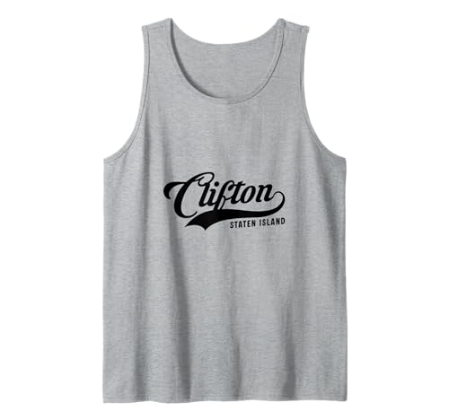 Clifton Staten Island Script geeignet für Männer und Frauen. Tank Top Clifton Staten Island Script geeignet für Männer und Frauen. Tank Top von NYC Borough Script Products