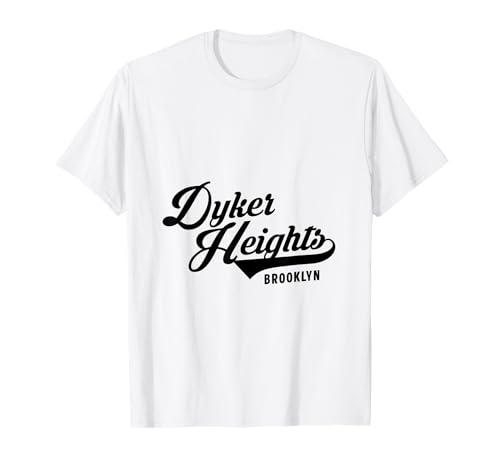 Dyker Heights Brooklyn Script Geeignet für Männer und Frauen. T-Shirt von NYC Borough Script Products