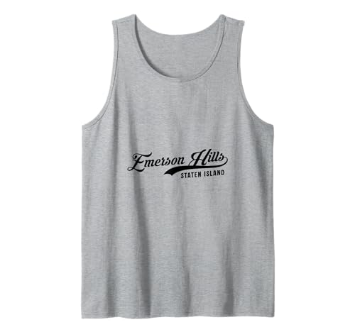 Emerson Hills Staten Island Script Geeignet für Männer und Frauen. Tank Top Emerson Hills Staten Island Script Geeignet für Männer und Frauen. Tank Top von NYC Borough Script Products