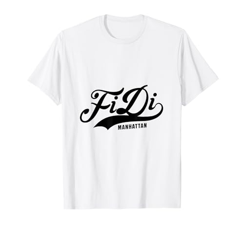 FiDi Financial District NYCC Script Geeignet für Männer und Frauen. T-Shirt von NYC Borough Script Products