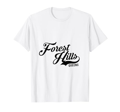 Forest Hills Queens Script Geeignet für Männer und Frauen. T-Shirt von NYC Borough Script Products
