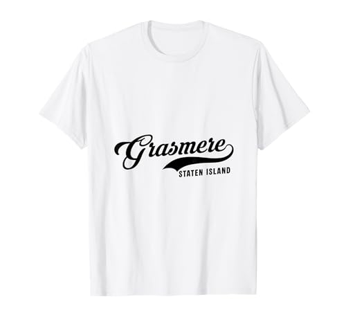Grasmere Staten Island Script geeignet für Männer und Frauen. T-Shirt von NYC Borough Script Products