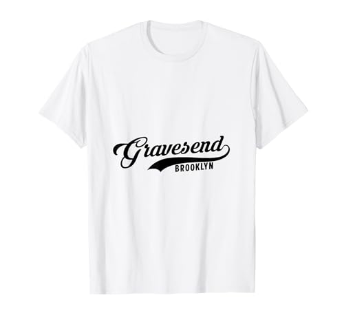 Gravesend Brooklyn Script Geeignet für Männer und Frauen. T-Shirt von NYC Borough Script Products