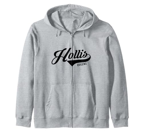 Holllis Queens Script Geeignet für Männer und Frauen. Kapuzenjacke von NYC Borough Script Products