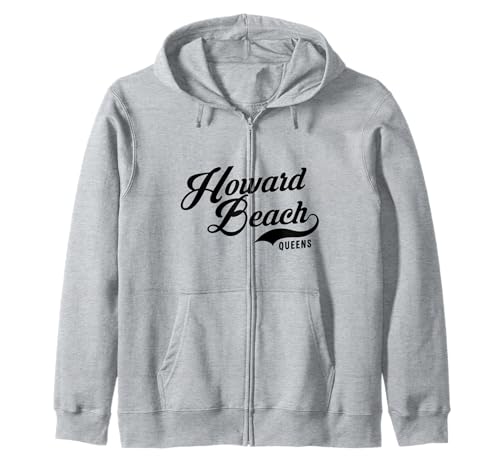 Howard Beach Queens Script Geeignet für Männer und Frauen. Kapuzenjacke von NYC Borough Script Products