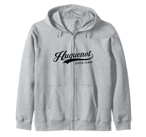 Huguenot Staten Island Script Geeignet für Männer und Frauen. Kapuzenjacke Huguenot Staten Island Script Geeignet für Männer und Frauen. Kapuzenjacke von NYC Borough Script Products