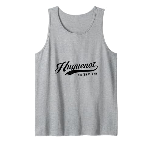 Huguenot Staten Island Script Geeignet für Männer und Frauen. Tank Top Huguenot Staten Island Script Geeignet für Männer und Frauen. Tank Top von NYC Borough Script Products