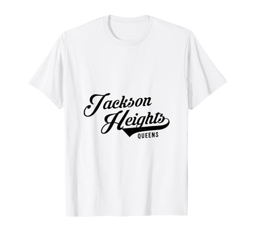 Jackson Heights Queens Script Geeignet für Männer und Frauen. T-Shirt Jackson Heights Queens Script Geeignet für Männer und Frauen. T-Shirt von NYC Borough Script Products