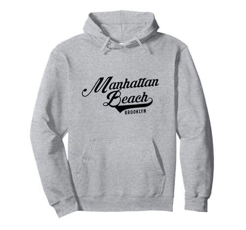 Manhattan Beach NYC Script geeignet für Männer und Frauen. Pullover Hoodie von NYC Borough Script Products