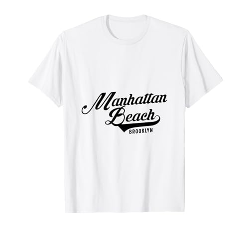 Manhattan Beach NYC Script geeignet für Männer und Frauen. T-Shirt von NYC Borough Script Products