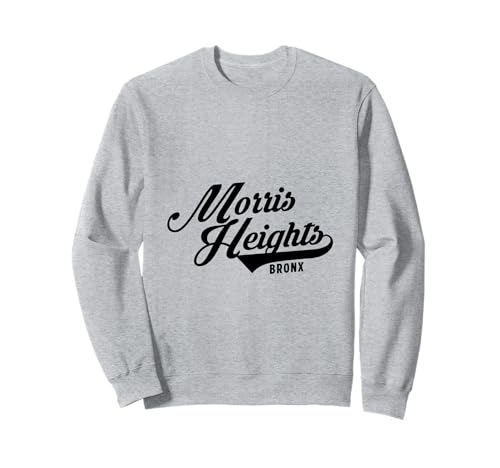 Morris Heights Bronx Script geeignet für Männer und Frauen. Sweatshirt von NYC Borough Script Products