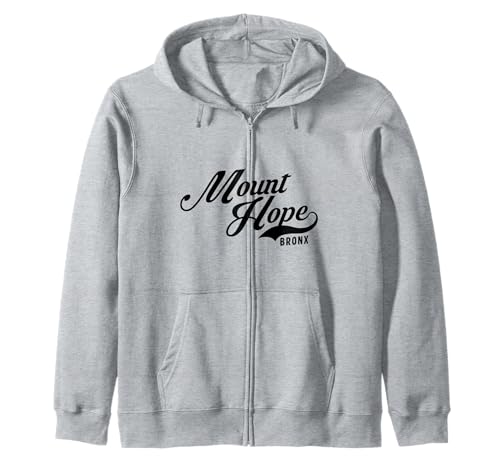 Mount Hope Bronx Script geeignet für Männer und Frauen. Kapuzenjacke Mount Hope Bronx Script geeignet für Männer und Frauen. Kapuzenjacke von NYC Borough Script Products
