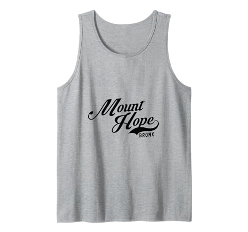 Mount Hope Bronx Script geeignet für Männer und Frauen. Tank Top von NYC Borough Script Products