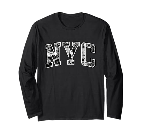 NYC T-Shirt Damen Herren Kinder Wolkenkratzer New York City Casual Langarmshirt von NYC New York City T Shirts For Women, Men & Kids