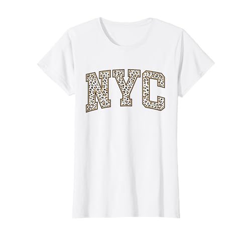 New York City T-Shirt für Damen, stilvolles Leopardenmuster, NYC T-Shirt von NYC New York City T Shirts For Women, Men & Kids