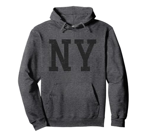 New York Hoodie Damen Herren | Schwarzer Text Graphic NY Sweatshirt Pullover Hoodie von NYC New York City T Shirts For Women, Men & Kids