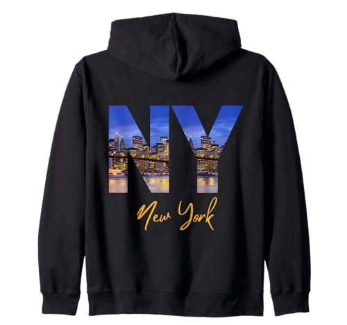 New York City Manhattan Souvenir Frauen USA American City Herren Kapuzenjacke von NYC Night Lights Graphic City Vacation NY Pride