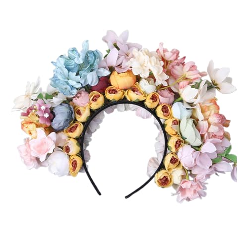 Elegante Seidenblumen-Haarbänder, doppelseitig, Blumen-Haarnadel-Zubehör, bunte Blumen-Haardekoration für Festivals, Haare für Hochzeiten von NYCEMAKEUP