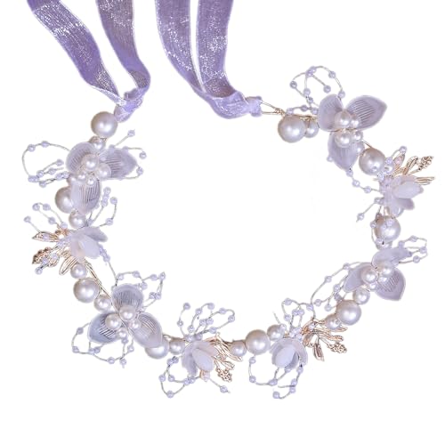 Eleganter Blumenkranz-Haarband, Blumen-verzierte Haarnadel, zart und bequem, Acryl-Stirnband für kleine auffällige Blumen-Stirnbänder von NYCEMAKEUP