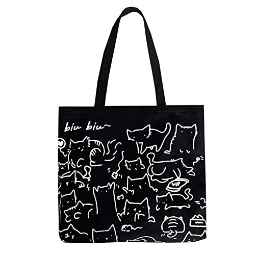 Große Kapazität, faltbare Einkaufstasche, Geldbörse, niedliches Cartoon-Tier-Canvas-Tasche, Damentasche, Lunchtasche für Damen, Segeltuch, große Kapazität, Einkaufstasche, Cartoon-Tier-Handtaschen, von NYCEMAKEUP