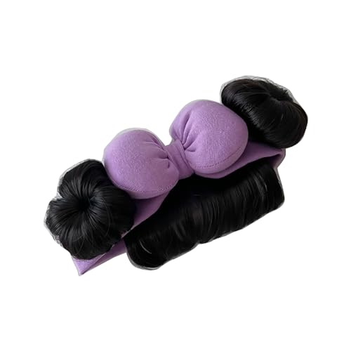 Trendy Baby Bun Kopfbedeckung Bowknot Mädchen Perücke Pony Haar Mode Haarschmuck Coaplsy Party Stirnband Für Mädchen Mode Baby Headwear von NYCEMAKEUP