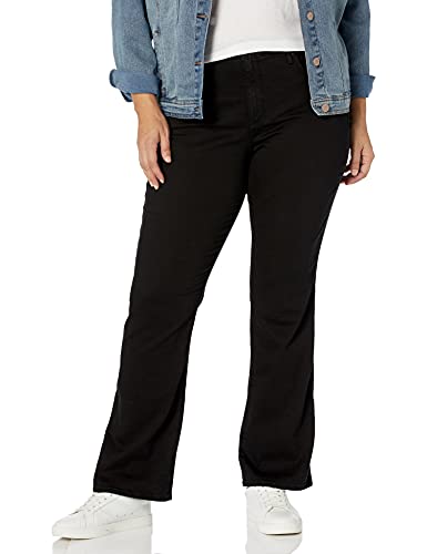 NYDJ Damen Barbara Bootcut Übergröße, Schlag-und Schlankheits-Passform Jeans, Schwarz WBDMBB2339, 48 Plus von NYDJ