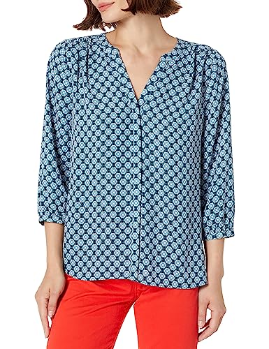 NYDJ Damen Bluse mit Biesen, Bay Cay, X-Small, Bay Cay, X-Klein von NYDJ