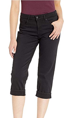 NYDJ Damen Marilyn Straight Crop Cuff Cropped Slimming Jeans, Schwarz, 36 von NYDJ