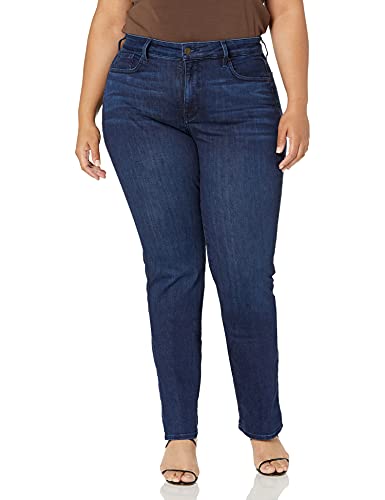 NYDJ Damen Marilyn Straight Ankle Übergröße, Schlankmachende und Schmeichelhafte Passform Jeans, Denslowe, 28W von NYDJ