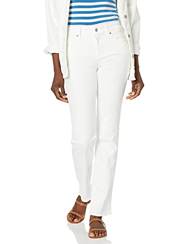 NYDJ Damen Marilyn Straight Leg Denim Jeans, Optic White, 46 von NYDJ