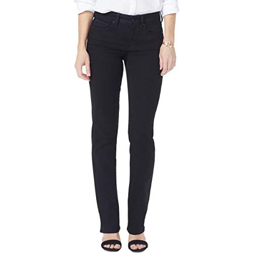 NYDJ Damen Marilyn Straight Denim Jeans, Schwarz Bdm, 36 NYDJ Damen Marilyn Straight Denim Jeans, Schwarz Bdm, 36 von NYDJ