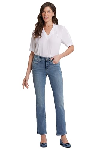NYDJ Damen Petite Barbara Bootcut Flare & Slimming Fit Pants Jeans, Heyburn, 42 Zierlich von NYDJ