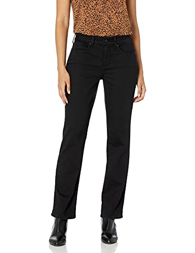 NYDJ Damen Petite Marilyn Straight Leg Jeans, schwarz, 38 Petite von NYDJ