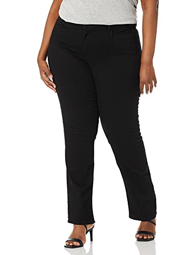 NYDJ Damen Marilyn Straight Ankle Übergröße, schlankmachende und schmeichelhafte Passform Jeans, Schwarz 2299, 46 Mehr von NYDJ